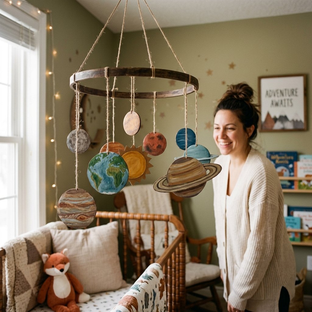 Spark Their Curiosity! This DIY Cardboard Solar System Mobile is the Ultimate Rainy Day Montessori Project