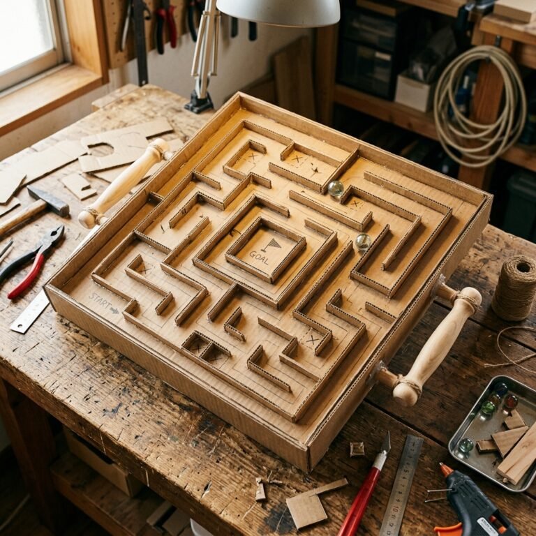Stop Buying Cheap Toys! This DIY Cardboard Marble Maze Labyrinth Game Keeps Kids Screen-Free for Hours