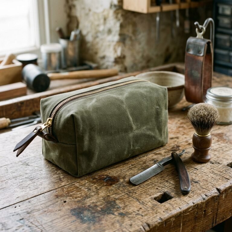 Stop Buying Expensive Dopp Kits! Make This Easy DIY Canvas Toiletry Bag For Him!