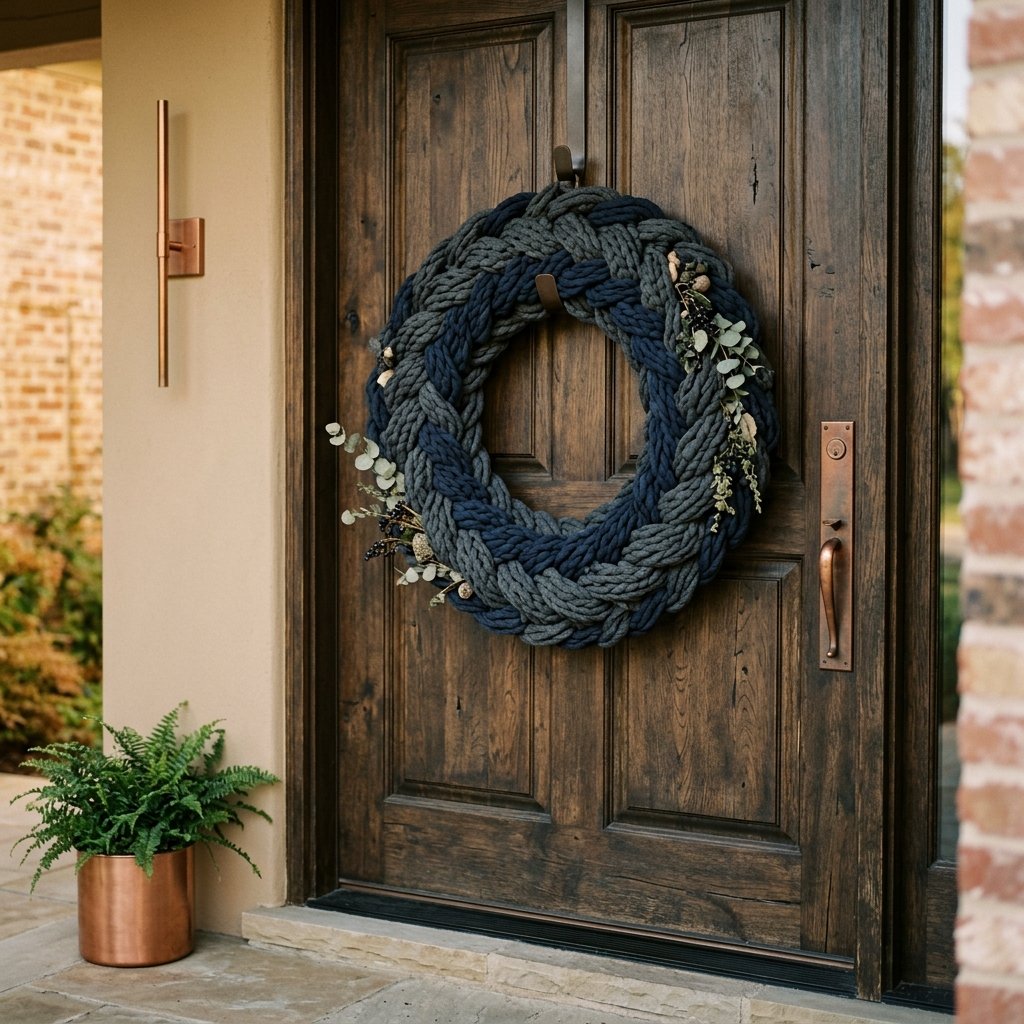 Stop Buying Expensive Wreaths! How to Make a Stunning DIY T-Shirt Yarn Door Wreath for Pennies