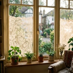 Stop Nosey Neighbors! How to Make a Beautiful DIY Window Privacy Screen Using Cheap Lace
