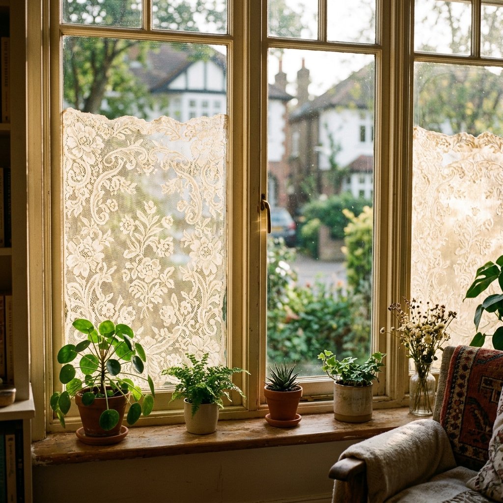 Stop Nosey Neighbors! How to Make a Beautiful DIY Window Privacy Screen Using Cheap Lace