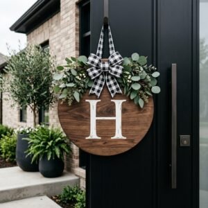 Stop Overpaying on Etsy! Make This Stunning DIY Dollar Tree Monogram Door Hanger