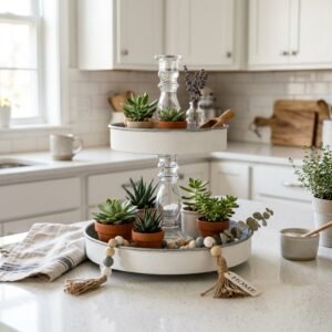 Stop Spending $40! Build This Beautiful DIY Dollar Store Tiered Tray For Under $5