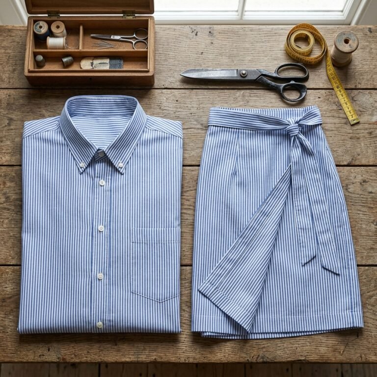 Stop Throwing Away Men's Shirts! Turn an Oversized Button-Down Into a Stunning Wrap Skirt