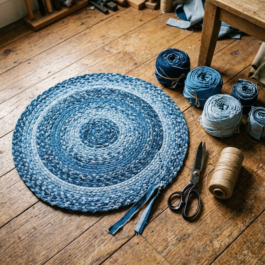 Stop Throwing Out Denim Scraps! Make This Stunning Patchwork Rag Rug Instead