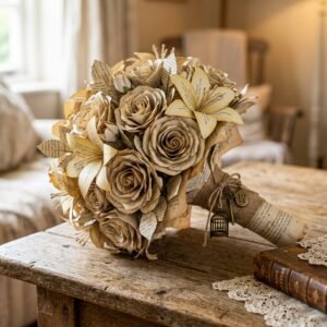 Stunning DIY Vintage Book Page Bouquets That Your Wedding Guests Will Obsess Over!