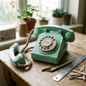 Super Cute DIY Cardboard Rotary Phone: A Retro Pretend Play Toy You Can Make Today!