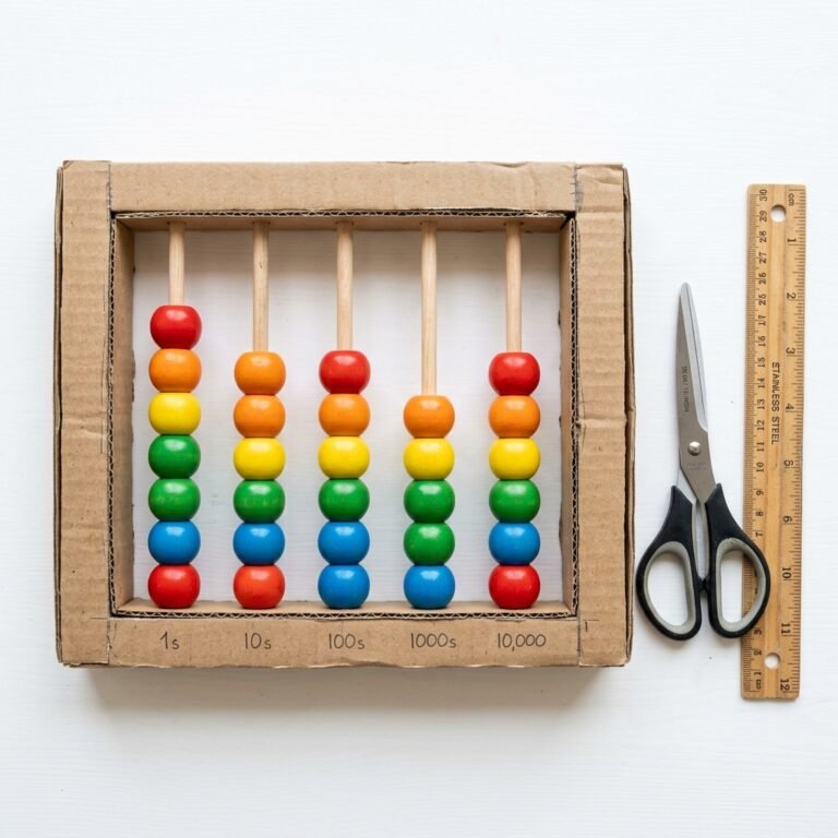 Teach Math the Fun Way! How to Build a DIY Cardboard Counting Abacus for Toddlers in 15 Minutes