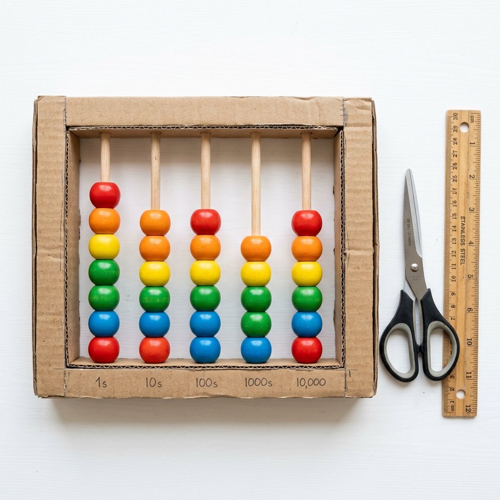 Teach Math the Fun Way! How to Build a DIY Cardboard Counting Abacus for Toddlers in 15 Minutes