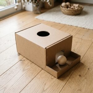 Teach Toddlers Focus: This DIY Cardboard Montessori Drop Box Toy Will Keep Them Busy For Hours!