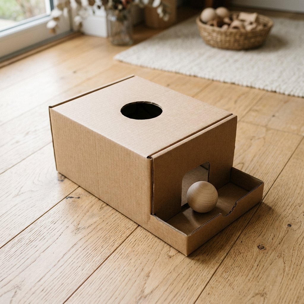 Teach Toddlers Focus: This DIY Cardboard Montessori Drop Box Toy Will Keep Them Busy For Hours!