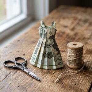 The Absolute Cutest Way to Gift Cash: Easy Money Origami Dress Tutorial!