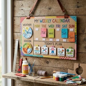 The Best Montessori Tool: How to Make a DIY Cardboard Calendar for Toddlers to Learn Daily Routines!