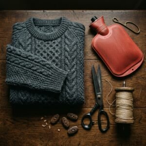 The Cosiest Winter Hack: Easy DIY Upcycled Sweater Hot Water Bottle Cover