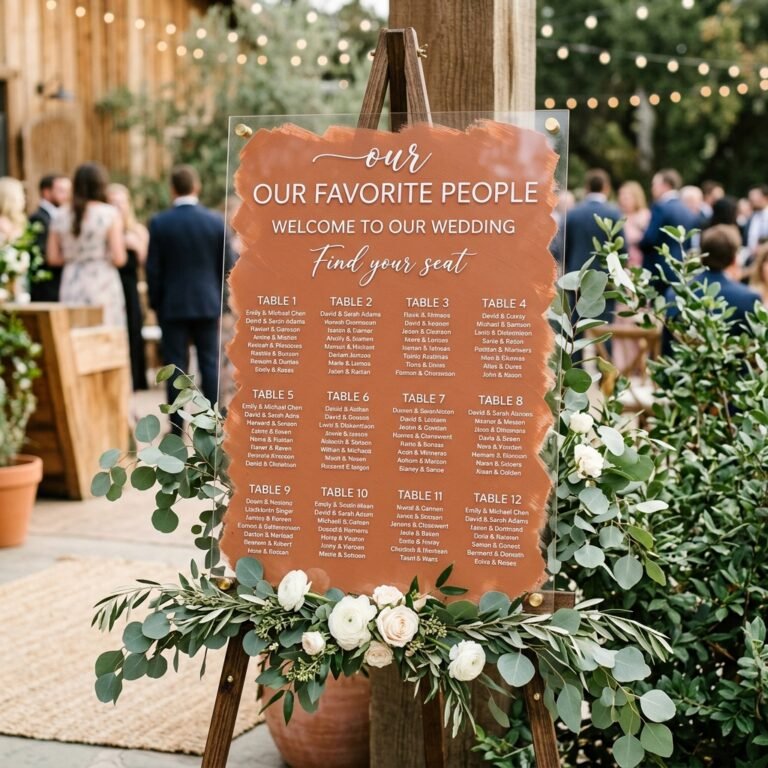 The Cricut Hack You Need: DIY Acrylic Sheet Wedding Seating Chart on a Shoestring Budget