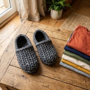 The Easiest 20-Minute T-Shirt Yarn Slippers You Will Wear Every Single Day