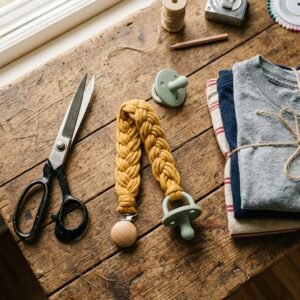 The Easiest 5-Minute DIY T-Shirt Yarn Pacifier Clip Every New Mom Needs!