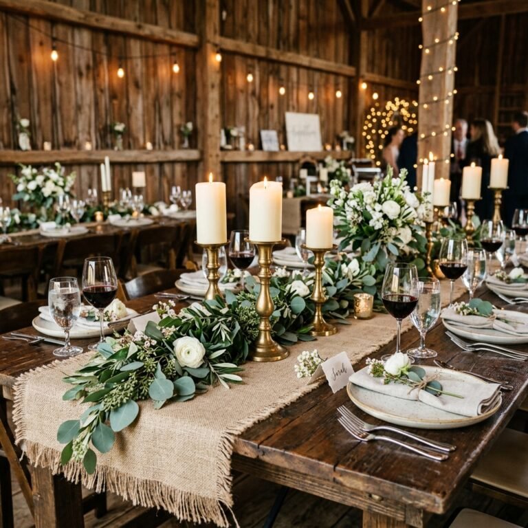 The Easiest DIY Rustic Burlap Table Runners That Will Elevate Your Wedding Reception Instantly