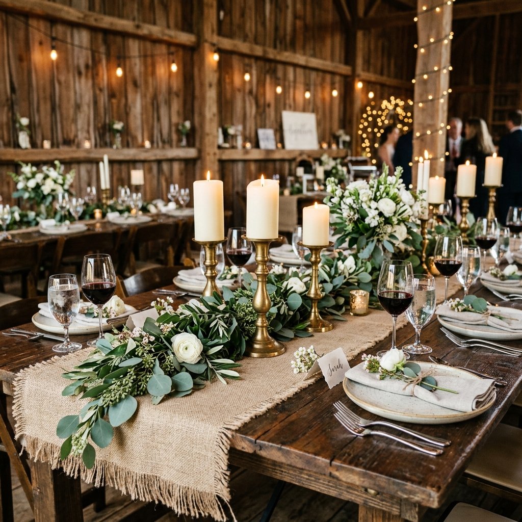 The Easiest DIY Rustic Burlap Table Runners That Will Elevate Your Wedding Reception Instantly