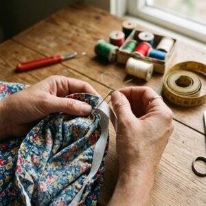 The Easiest Sewing Hack Ever: How To Take In A Skirt Waist With Elastic In 10 Minutes!