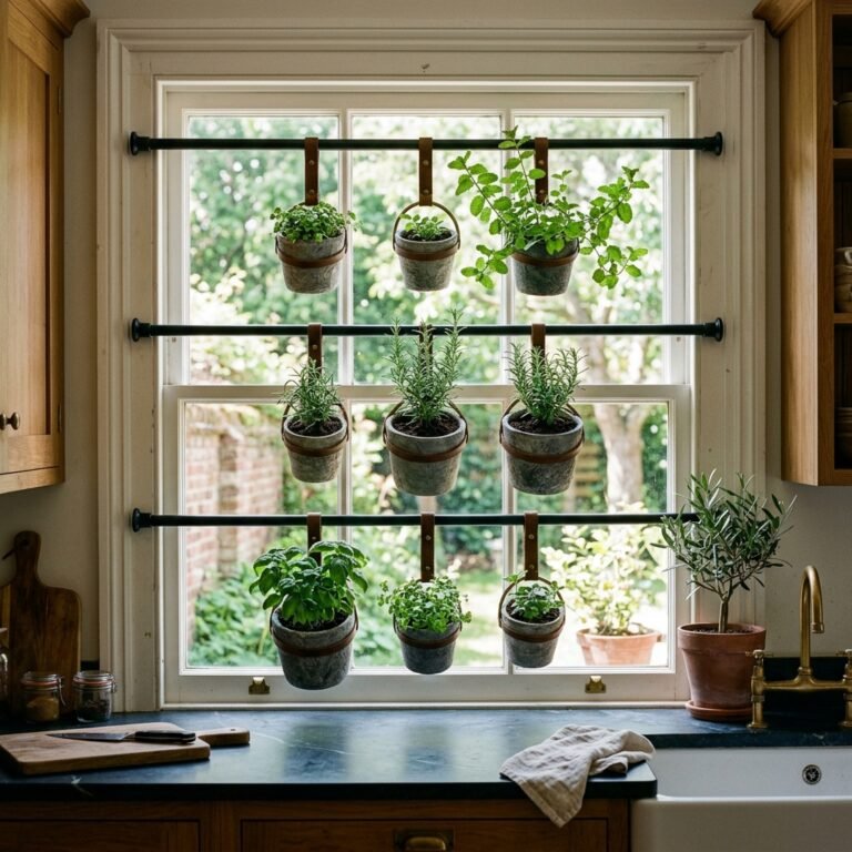 The Genius Dollar Tree Tension Rod Trick for a High-End Vertical Herb Garden