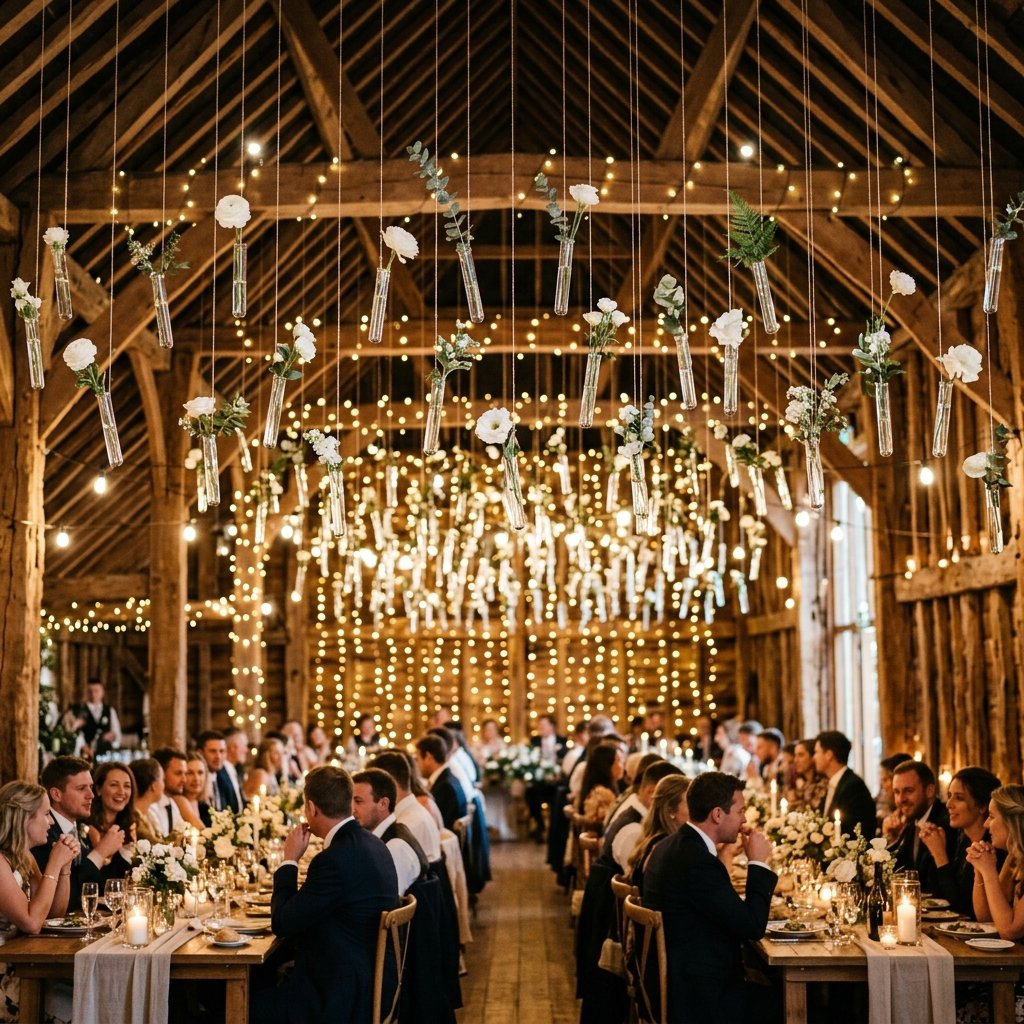 The High-End Wedding Hack Everyone Is Copying: DIY Hanging Test Tube Florals!