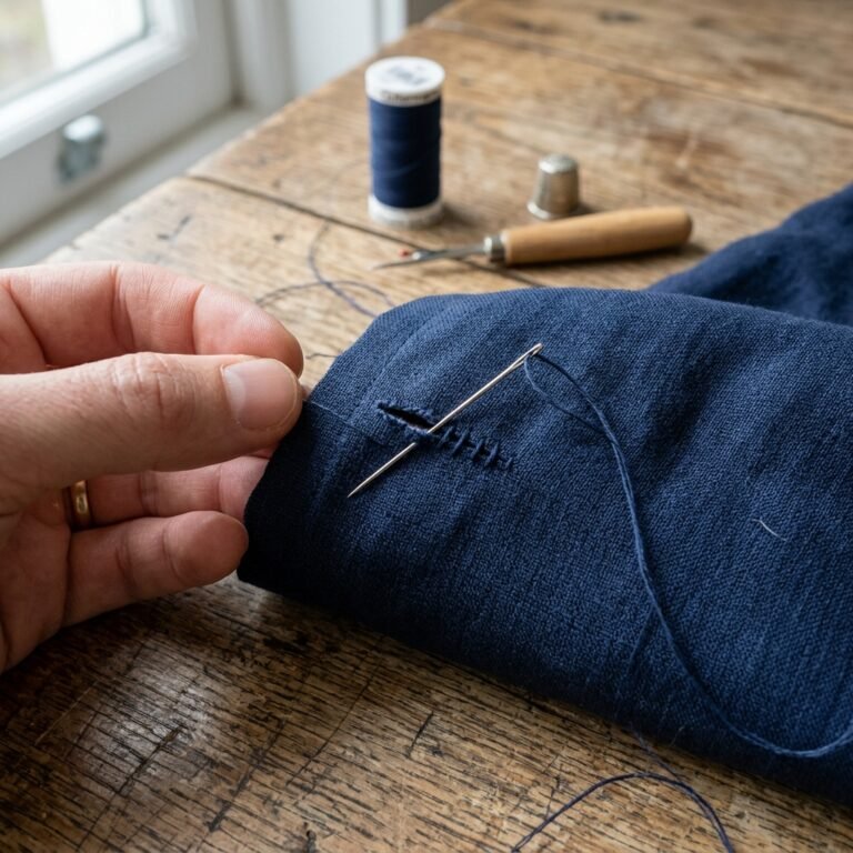 The Invisible Sewing Hack: How to Patch a Hole in Linen Pants Safely at Home