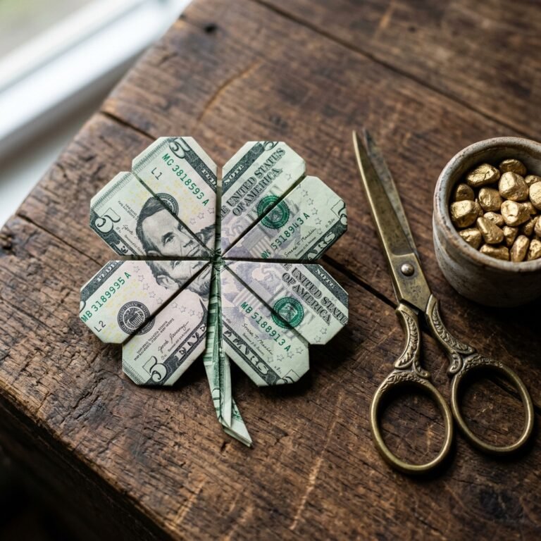 The Luckiest Gift Ever: How to Fold a Money Origami Shamrock in 4 Easy Steps!