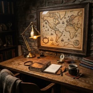 The Most Romantic DIY Gift Ever! Make This Stunning Vintage Map Wall Art For Him!