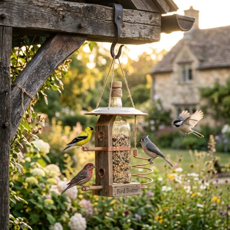 The Neighborhood Will Envy This! Cheap DIY Hanging Bird Feeder in Under 10 Minutes
