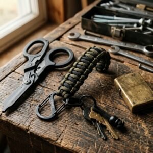 The Perfect Stocking Stuffer! How To Make A Heavy-Duty DIY Paracord Keychain With Carabiner!