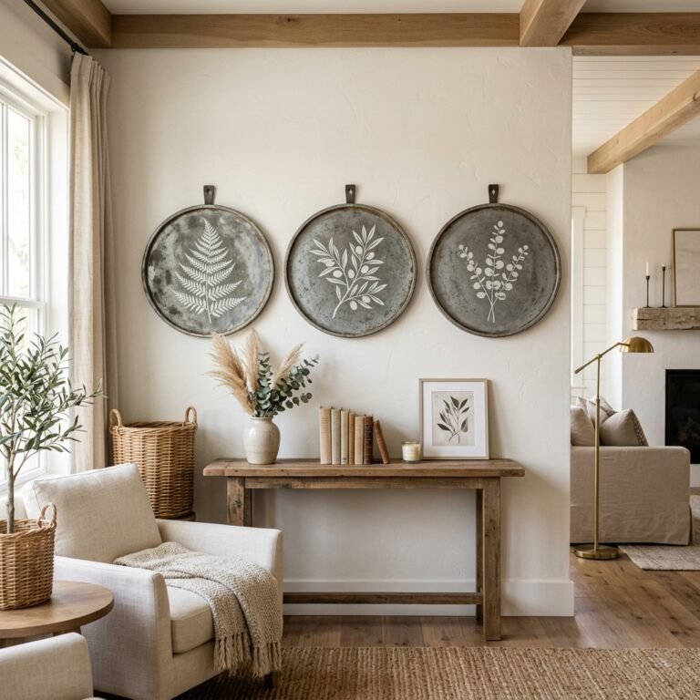 The Secret Dollar Tree Burner Cover Hack Designers Use for Cheap Farmhouse Wall Art