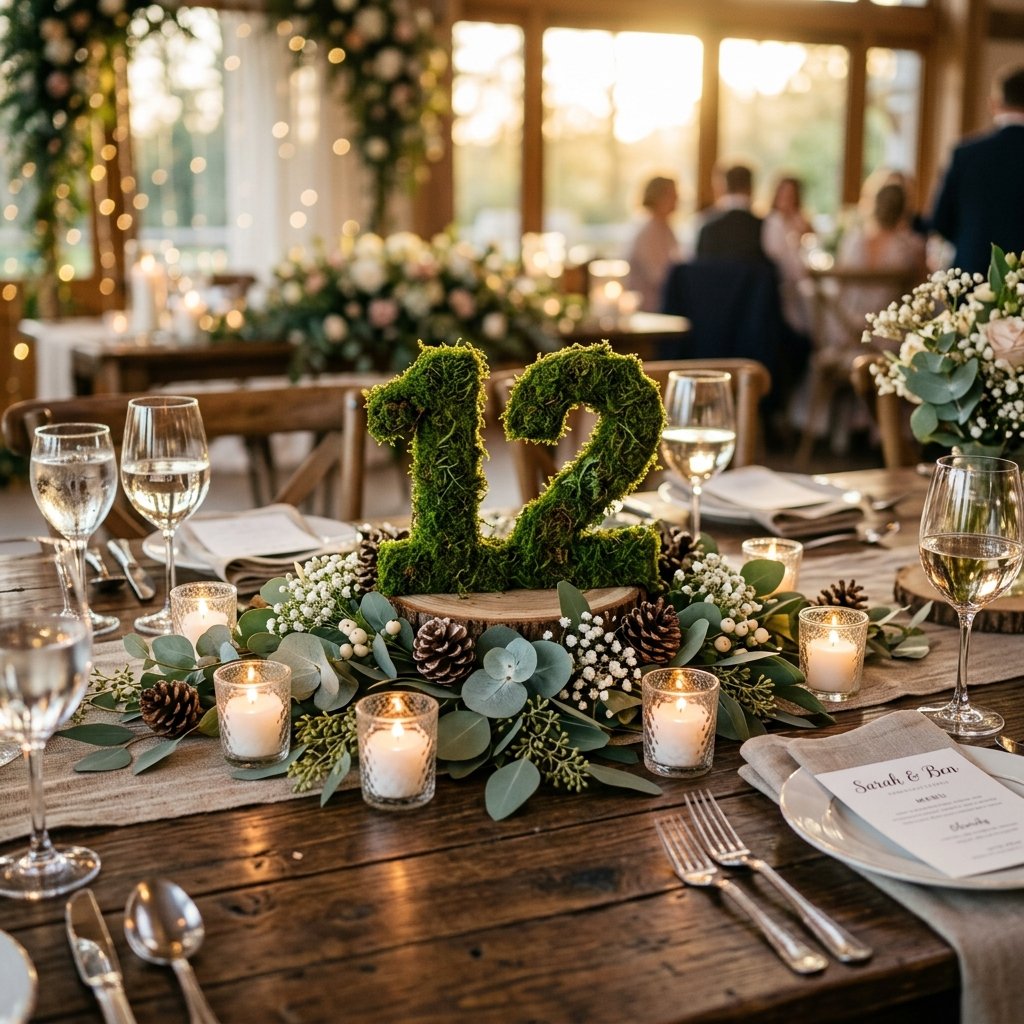 The Secret to Beautiful Woodland Weddings: DIY Moss-Covered Table Numbers Anyone Can Make