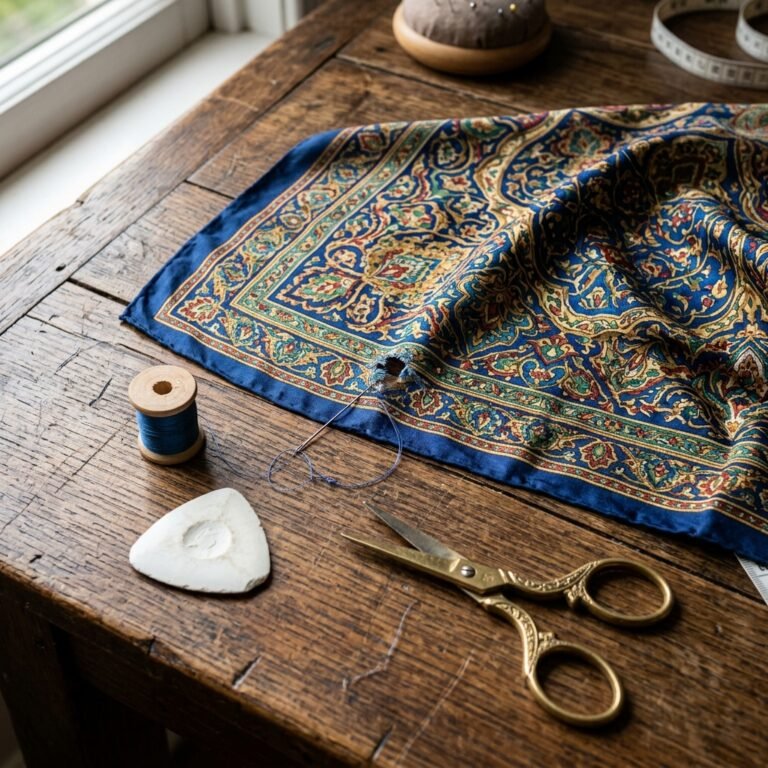 The Secret Way to Invisibly Mend a Torn Silk Scarf at Home