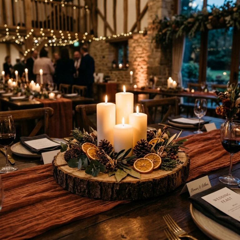 The Ultimate Budget Wedding Hack: Gorgeous Dried Citrus and Pinecone Centerpieces!