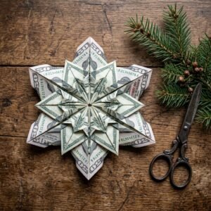 The Ultimate Cash Gift Hack: How to Fold a Mind-Blowing Money Origami Snowflake in 5 Minutes!