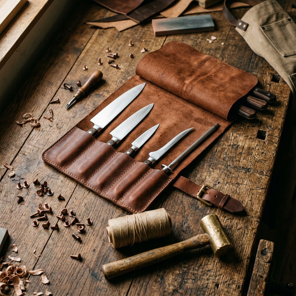 The Ultimate DIY Customized Leather Chef Knife Roll That Makes the Perfect Luxury Gift for Him