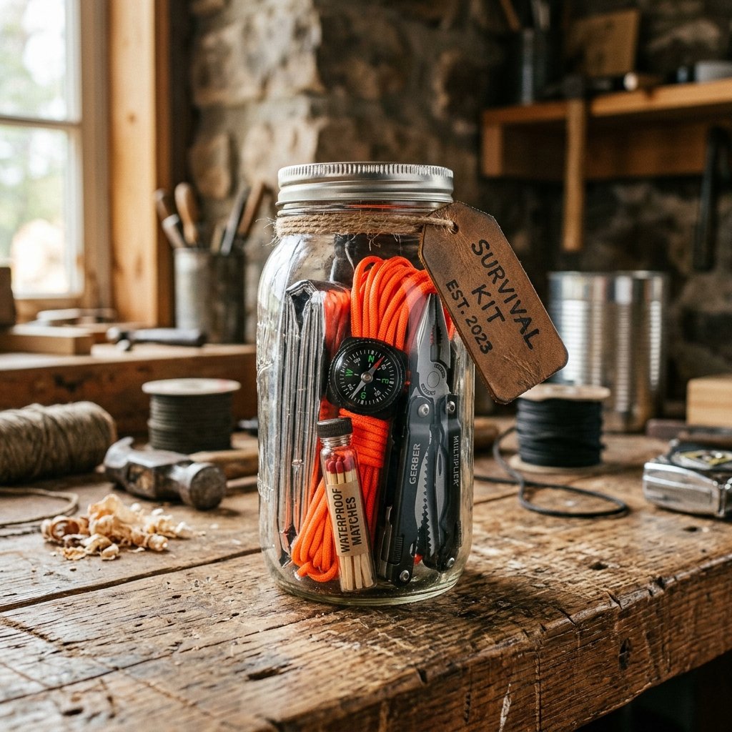 The Ultimate DIY Survival Kit in a Jar Gift for Him That Every Outdoorsman Will Obsess Over!