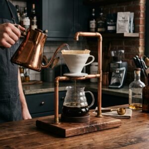 The Ultimate Father's Day Gift: DIY Copper Pipe Pour Over Coffee Station He'll Use Every Day!