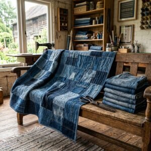 The Ultimate Guide to Making a Gorgeous DIY Denim Scrap Quilt from Old Jeans