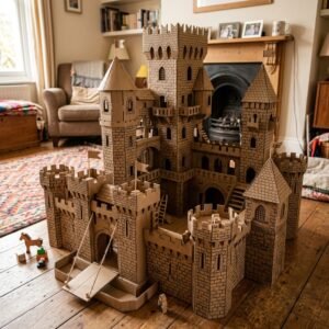 The Ultimate Rainy-Day Project: DIY Cardboard Multi-Level Medieval Castle Toy Kids Will Love