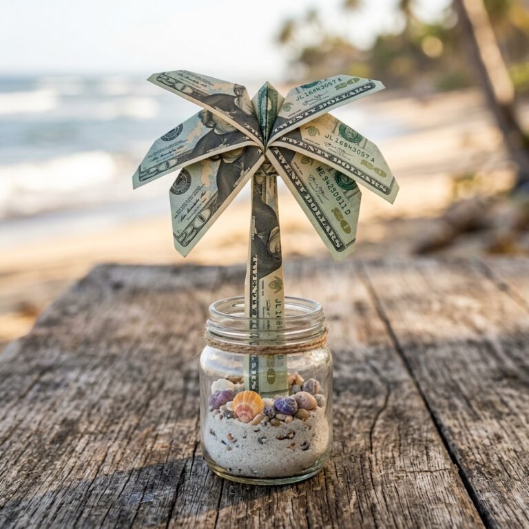 The Ultimate Vacation Fund Gift: How to Fold a Money Origami Palm Tree Effortlessly
