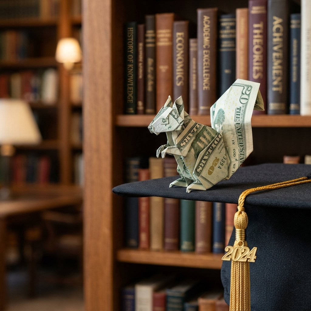 They Won't Forget This! Learn to Fold a Money Origami Squirrel Graduation Gift!