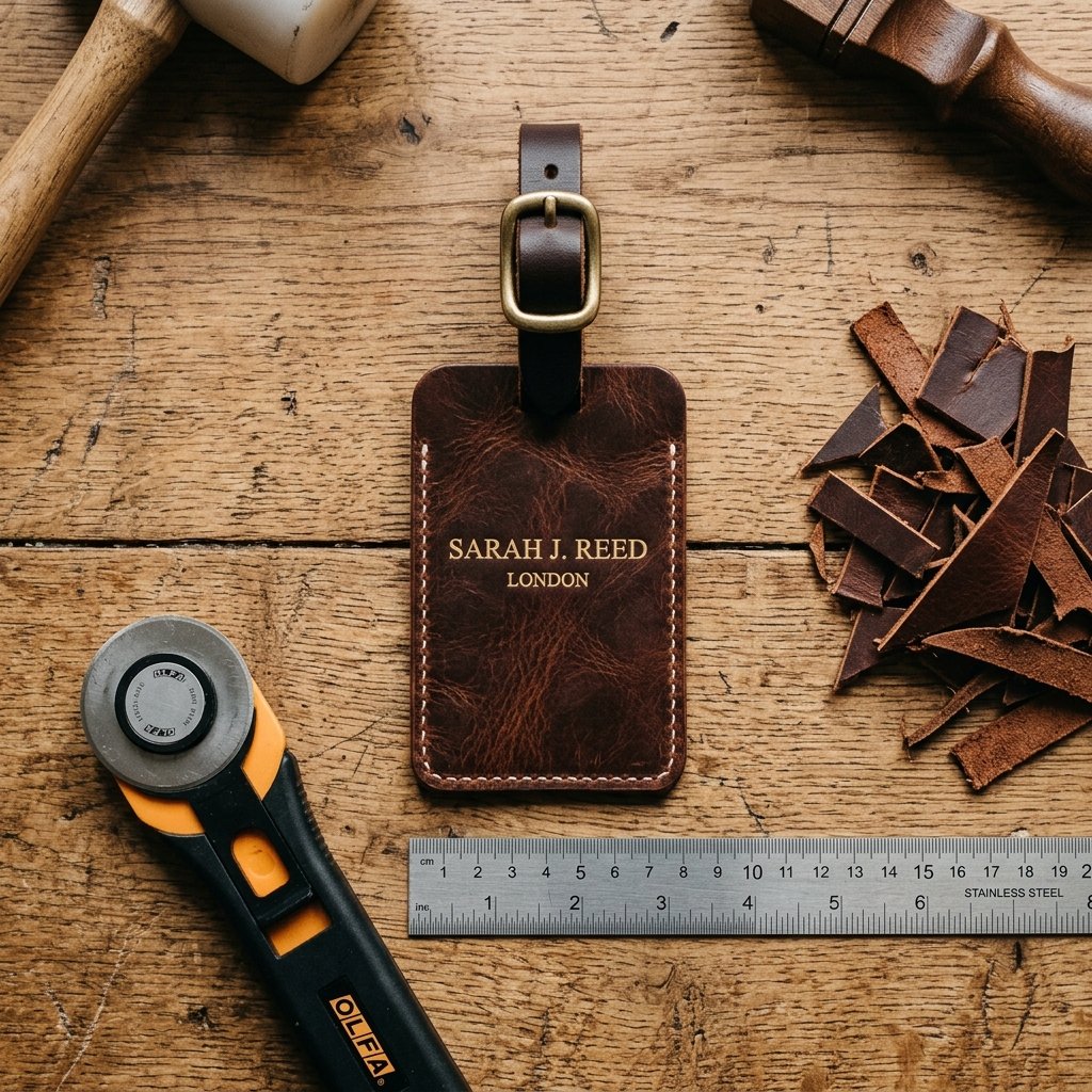 This 10-Minute DIY Leather Luggage Tag is the Best Cheap Gift for Travelers