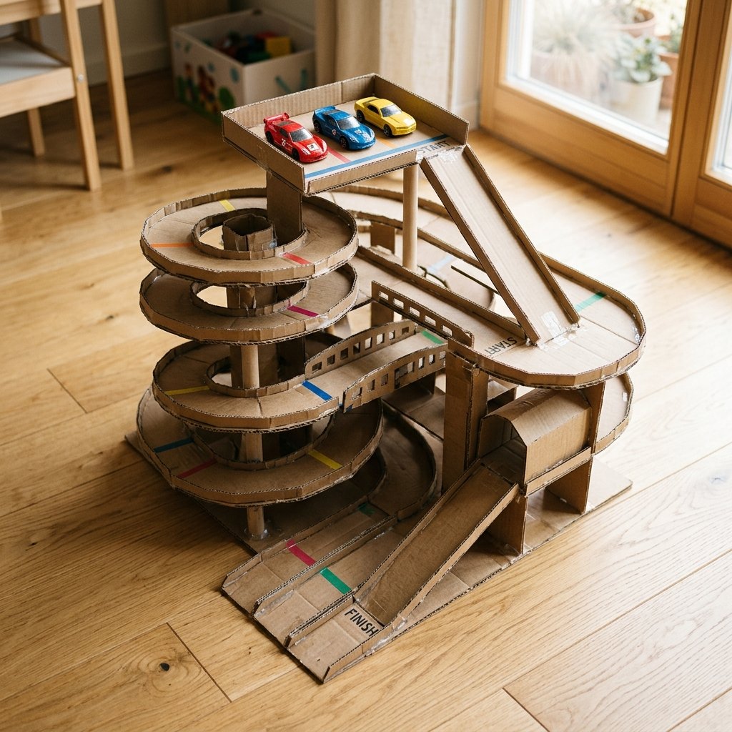 This DIY Cardboard Car Ramp is the Ultimate Zero-Budget Toddler Toy