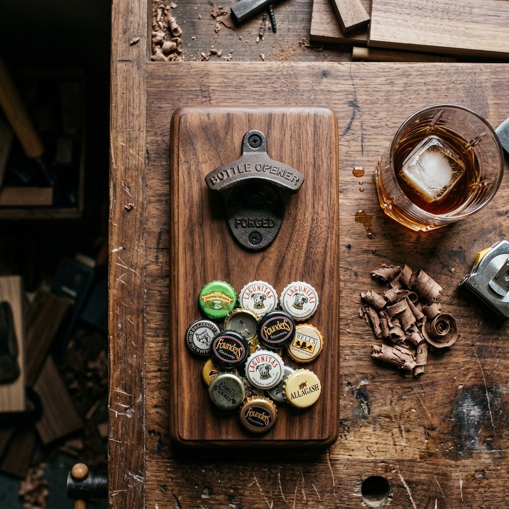 This DIY Magnetic Wall Bottle Opener Is the Ultimate Man Cave Gift (And So Easy to Make!)