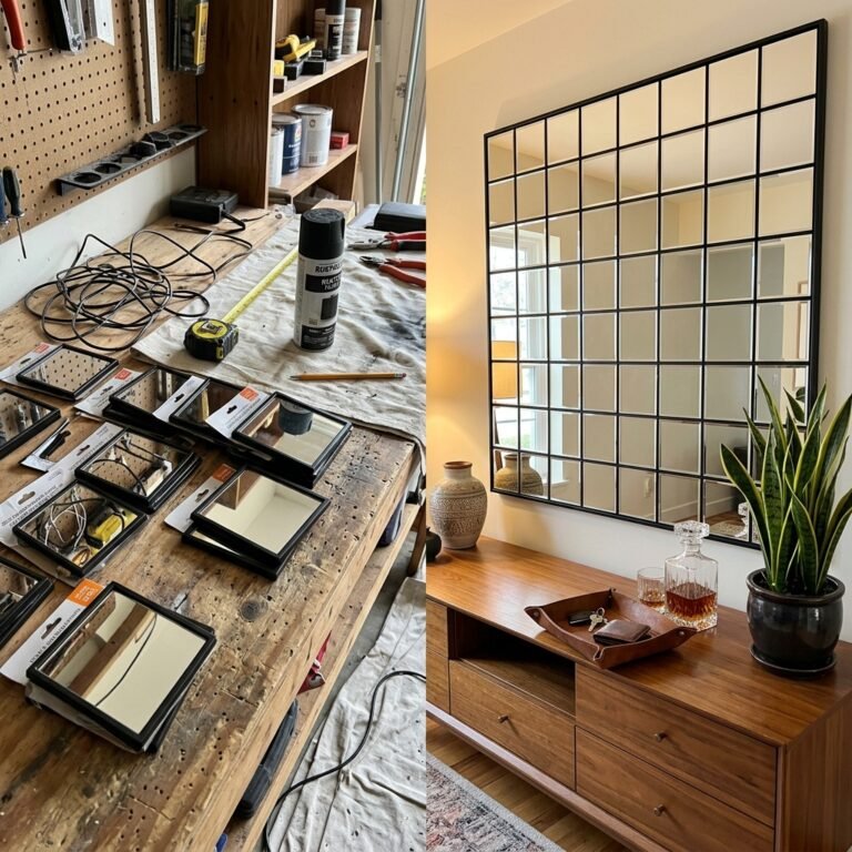 This DIY Mirror Wall Hack Looks Like West Elm But Costs Under $15
