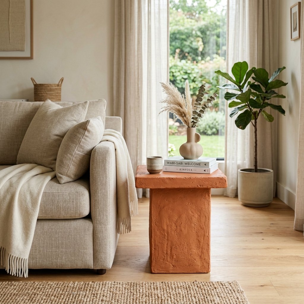 This DIY Terracotta Clay Pot Accent Table Looks Straight Out of Anthropologie