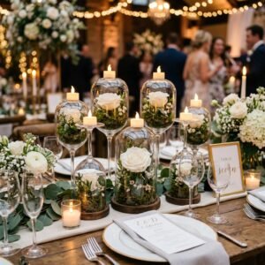 This Dollar Store DIY Wine Glass Cloche Wedding Centerpiece Will Leave Your Guests Speechless!